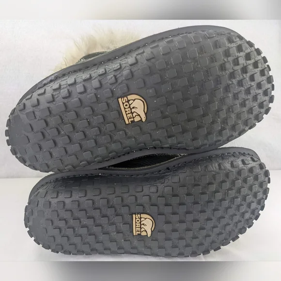 Sorel Kaya Winter Snow Boots Women's Size 7.5 Waterproof Faux Fur Leather Black - Picture 9 of 12